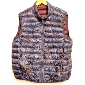 Hawke & Co Reversible Camo Quilted Down Fill Puffer Vest Mens Large